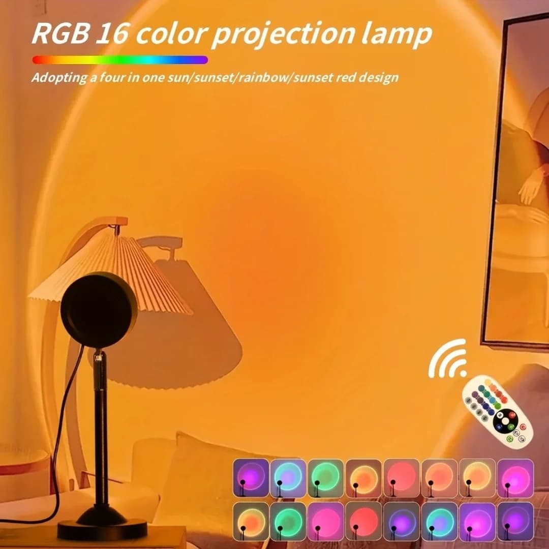 Mini USB RGB projektor zalaska sunca s daljinskim upravljačem