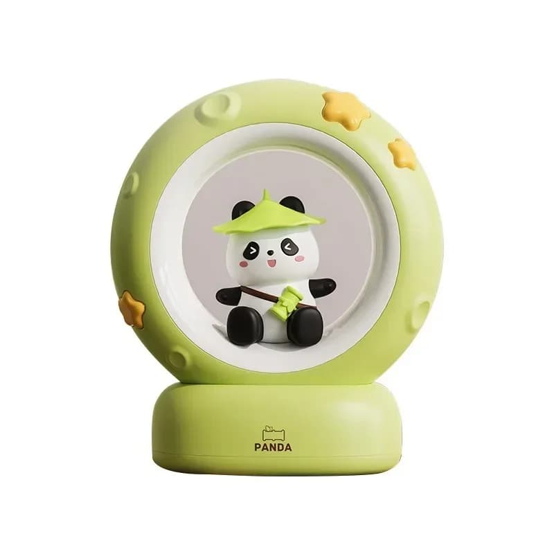 Slatka panda stolna lampa s mjesecom i zvijezdama (punjiva)