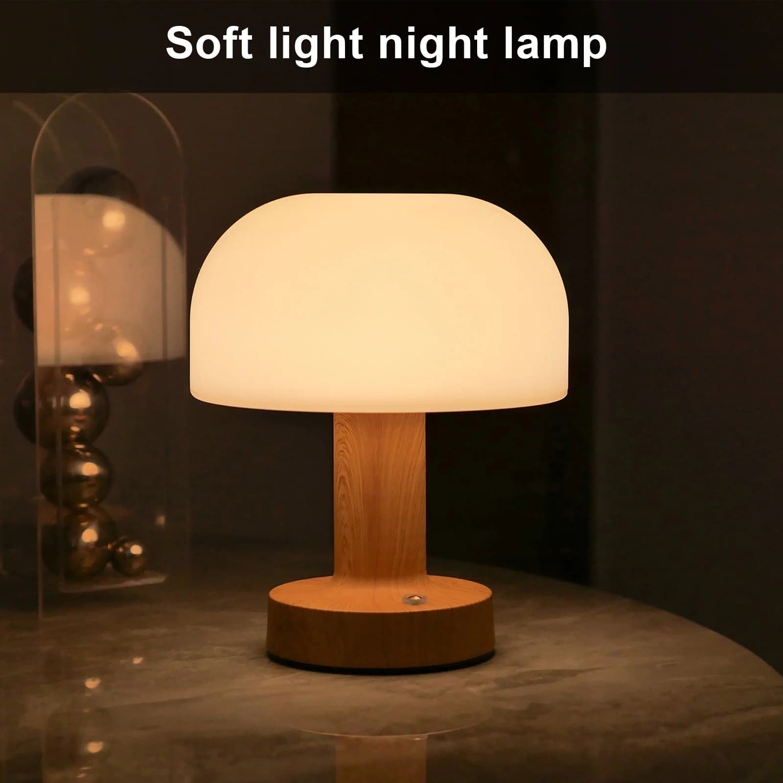 Modernu LED stolnu svjetiljku u obliku gljive, USB punjiva, dodir