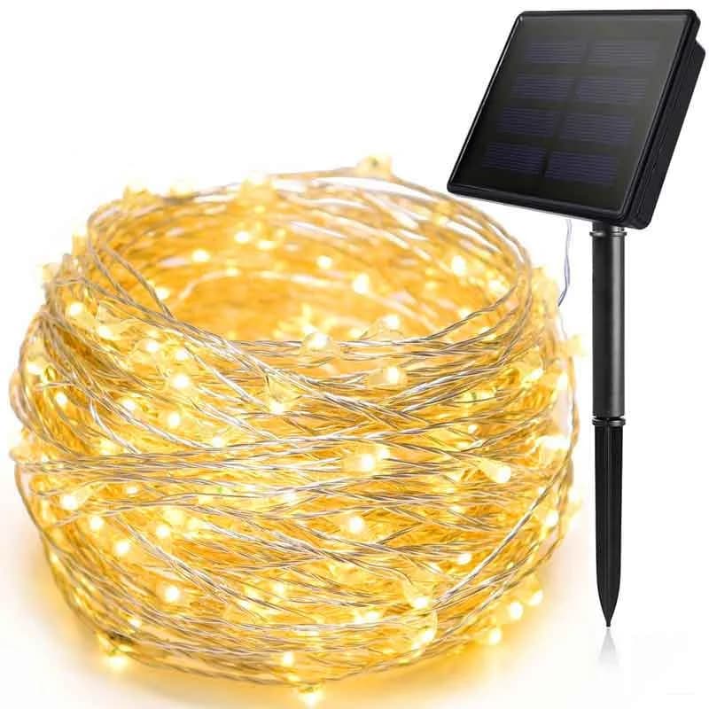 100 LED solarnih bakrenih žaruljica, vodootporne vanjske